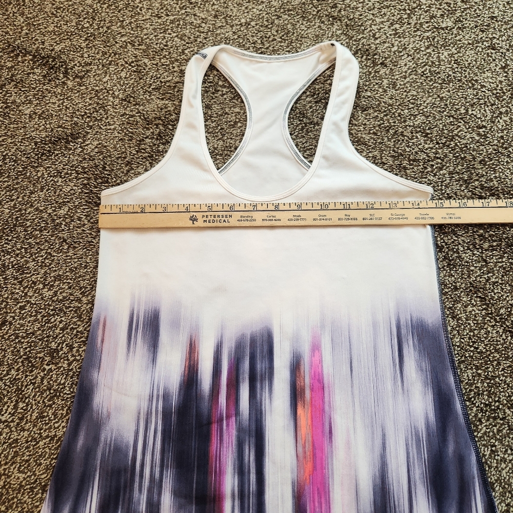 Lululemon Racerback Tie Dye Long Tank Mirage Size 6 - Picture 4 of 5
